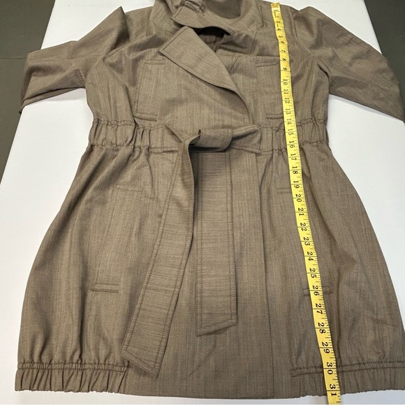 St John Womens 2 Piece Set Jacket Size S Pant Sz 8 Stretchy Wool Taupe Luxe - Picture 9 of 16